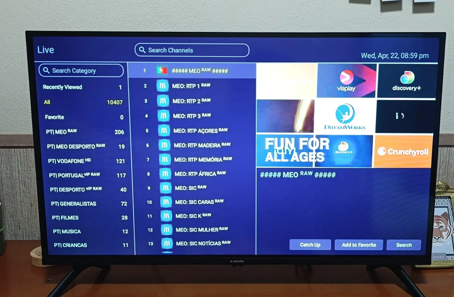 Configuração de cliente IPTV Portugal 3